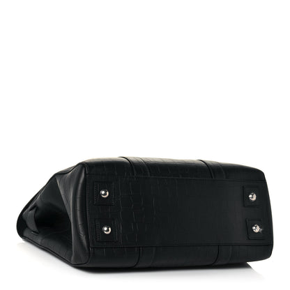Mulberry Calfskin Crocodile Embossed Bayswater Black 4 of 12