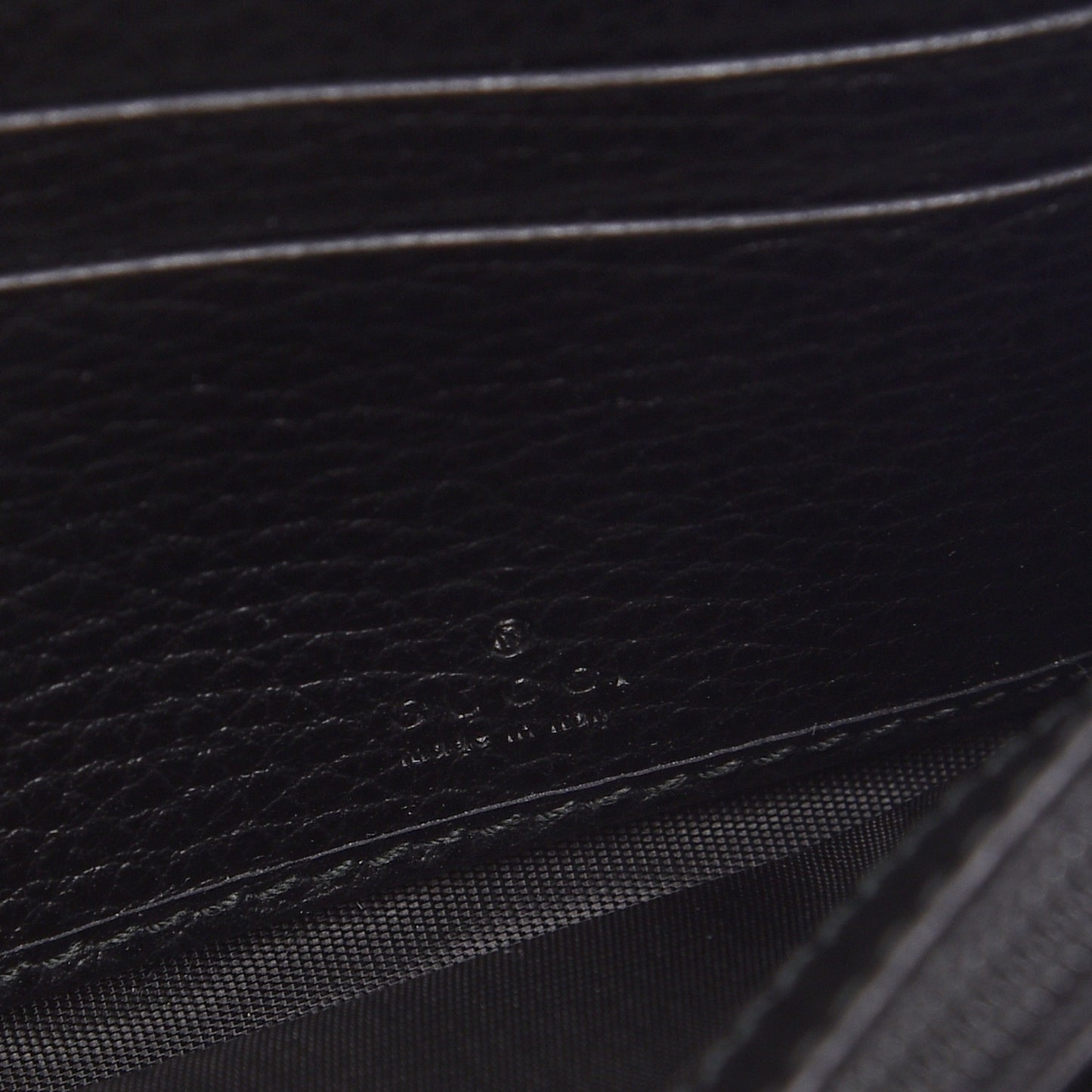 Dollar Calfskin GG Marmont Continental Wallet Black