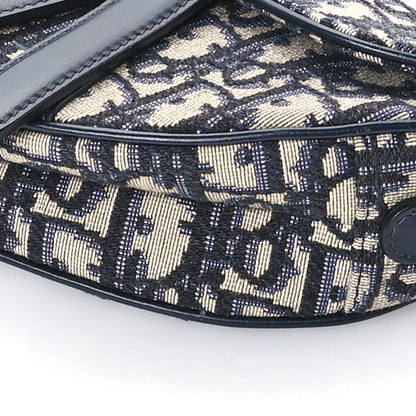 Christian Dior Oblique Mini Saddle Bag Blue 10 of 10
