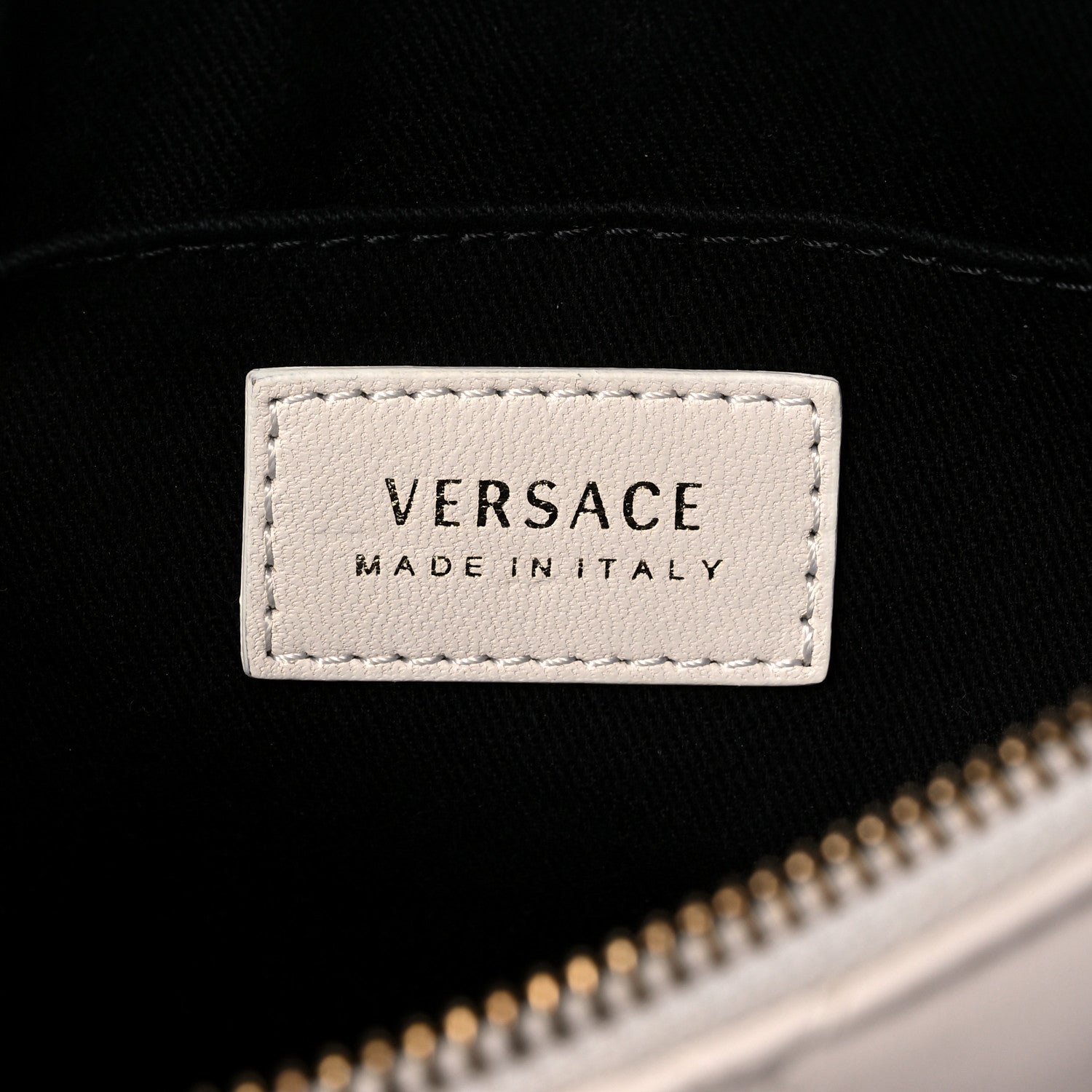 Versace Calfskin Quilted Tribute Icon Crossbody Flat Pouch White 6 of 13
