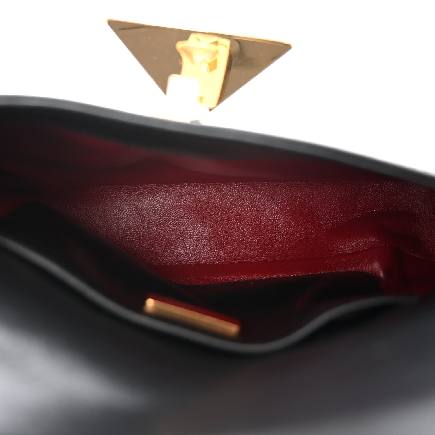 Prada Spazzolato Triangle Flap Shoulder Bag Black 5 of 10