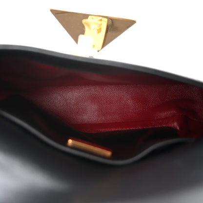 Prada Spazzolato Triangle Flap Shoulder Bag Black 5 of 10