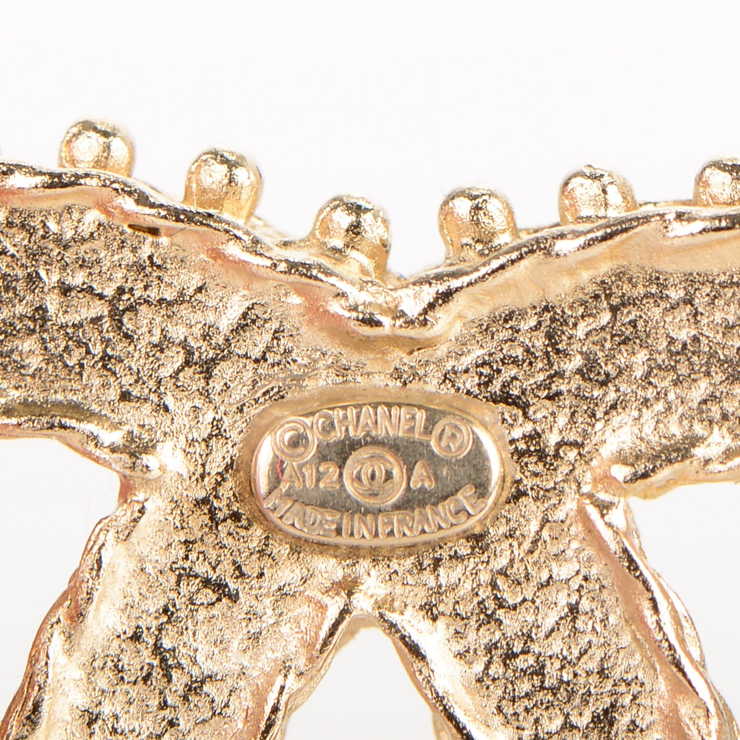 Crystal CC Brooch Light Gold