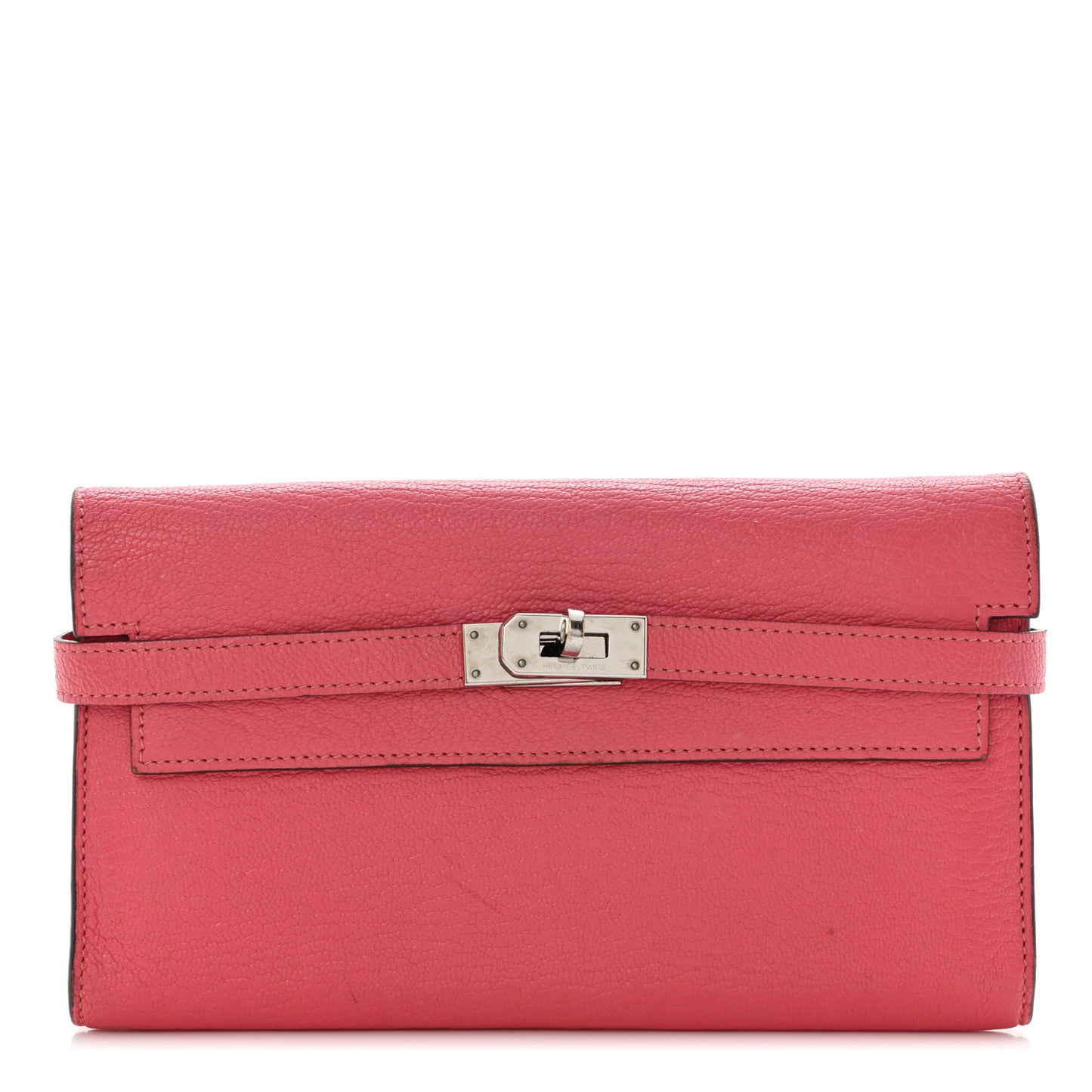 Chevre Mysore Kelly Longue Wallet Rose Lipstick