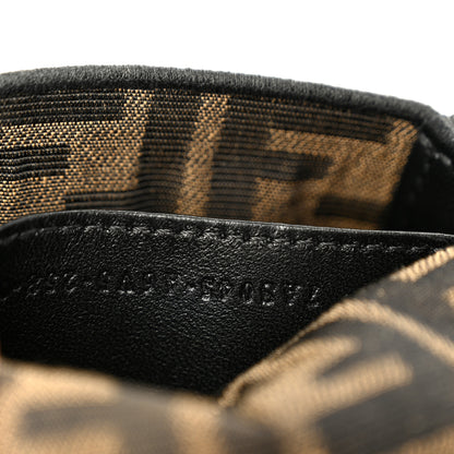 Fendi Fabric Jacquard FF 1974 Nano Maxi Buckle Baguette Charm Tobacco Moro Black 9 of 12