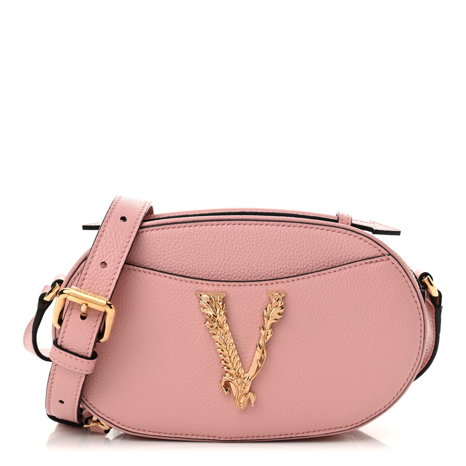 Versace Grainy Calfskin Virtus Top Handle Camera Bag Pink 1 of 10