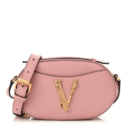 Versace Grainy Calfskin Virtus Top Handle Camera Bag Pink 1 of 10