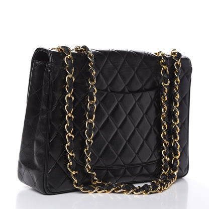 Chanel Lambskin Quilted Jumbo Single Flap Black 3 of 21