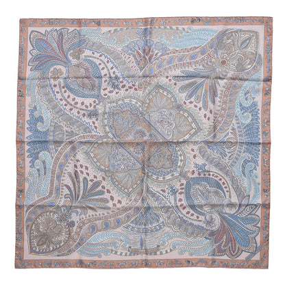 Hermes Silk Le Jardin De La Maharani Scarf 90 Rose Pale Aqua Poudre 1 of 4