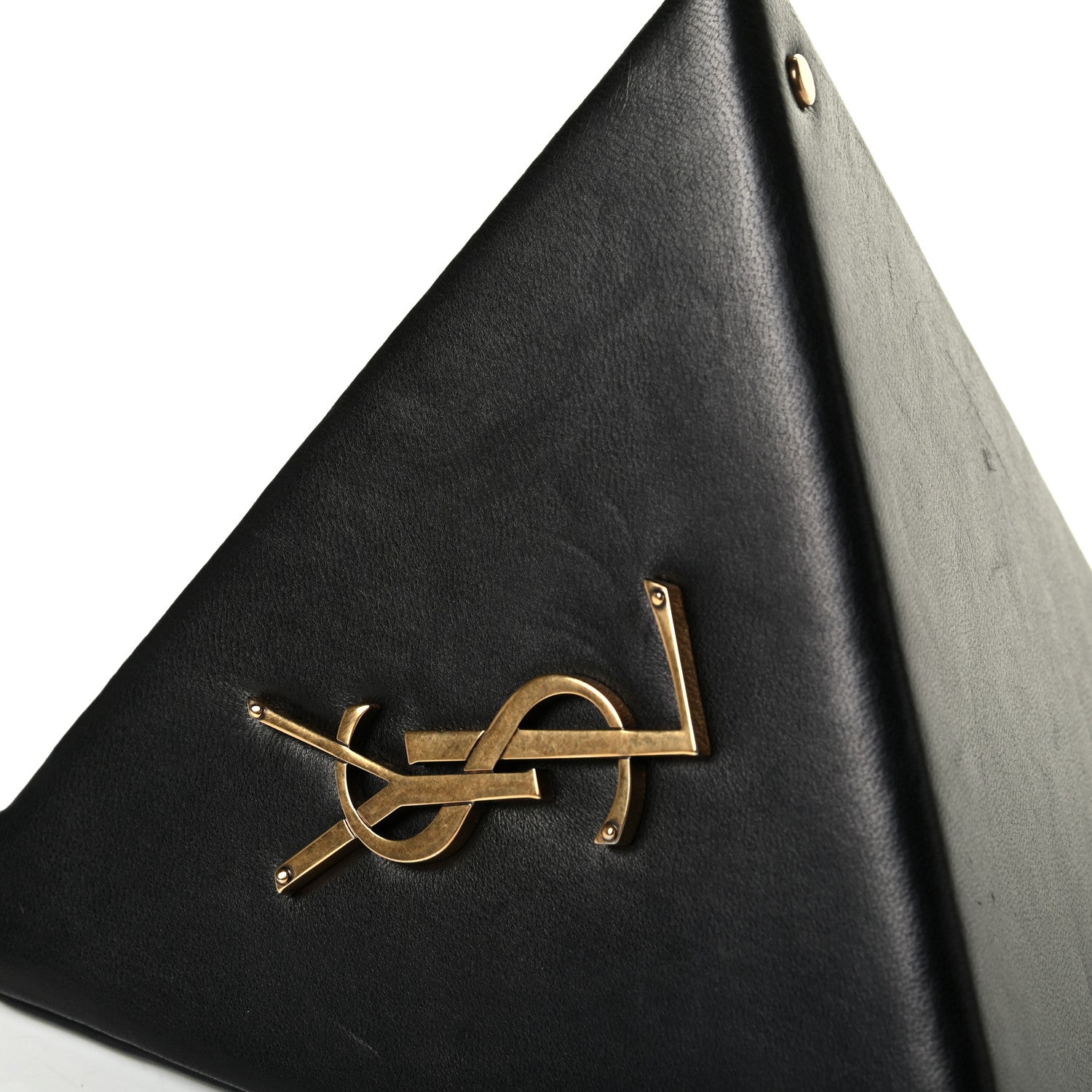 Saint Laurent Lambskin Pyramid Clutch Black 5 of 7