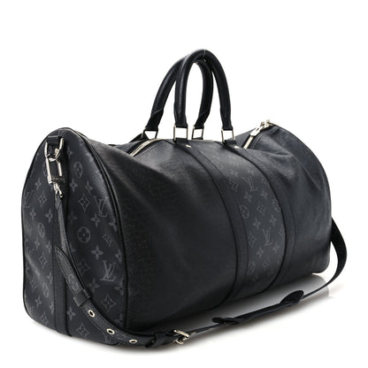 Louis Vuitton Taigarama Keepall Bandouliere 50 Black 2 of 10