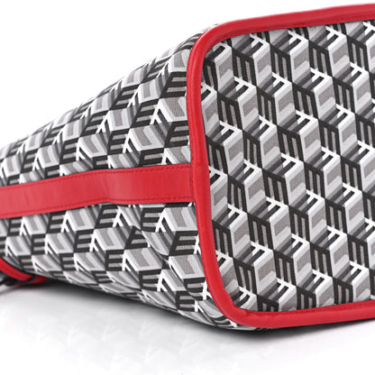 MCM Visetos Medium Liz Reversible Shopper Tote Ruby Red 12 of 15