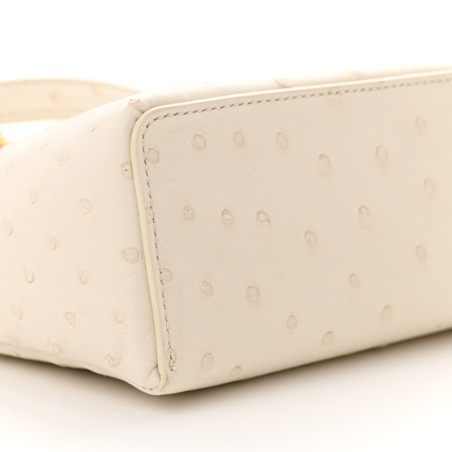 Loro Piana Ostrich L19 Extra Pocket Pouch Whisper White 1448194