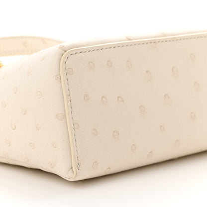 Loro Piana Ostrich L19 Extra Pocket Pouch Whisper White 8 of 9