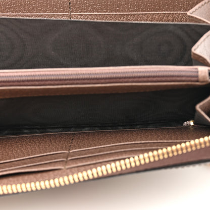 Gucci GG Supreme Monogram Web Ophidia Zip Around Wallet Brown 6 of 10