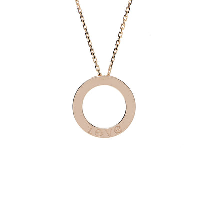 Cartier 18K Pink Gold 3 Diamonds LOVE Pendant Necklace 5 of 8