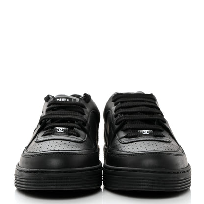 Chanel Calfskin CC Womens Sneakers 38.5 Black 3 of 10