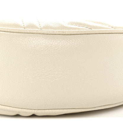 Gucci Calfskin Matelasse Mini GG Marmont Round Shoulder Bag White 9 of 11