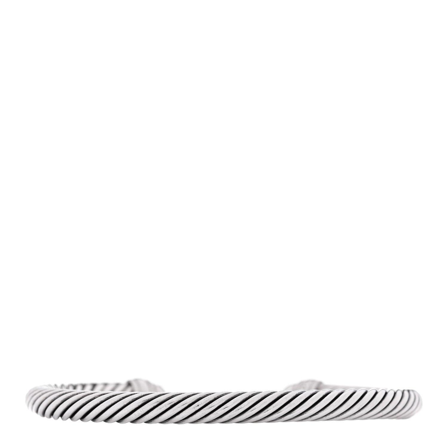 David Yurman Sterling Silver Pave Diamond 5mm Cable Classics Bracelet 2 of 3