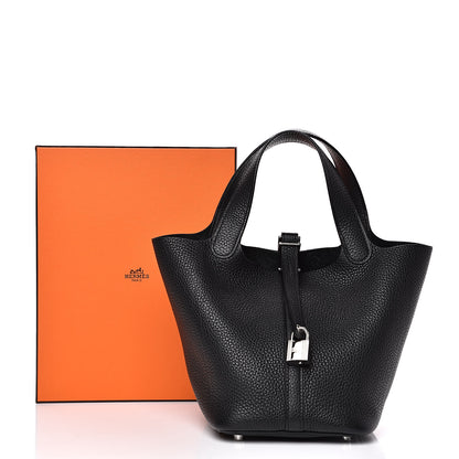 Hermes Taurillon Clemence Picotin Lock 18 PM Black 10 of 10