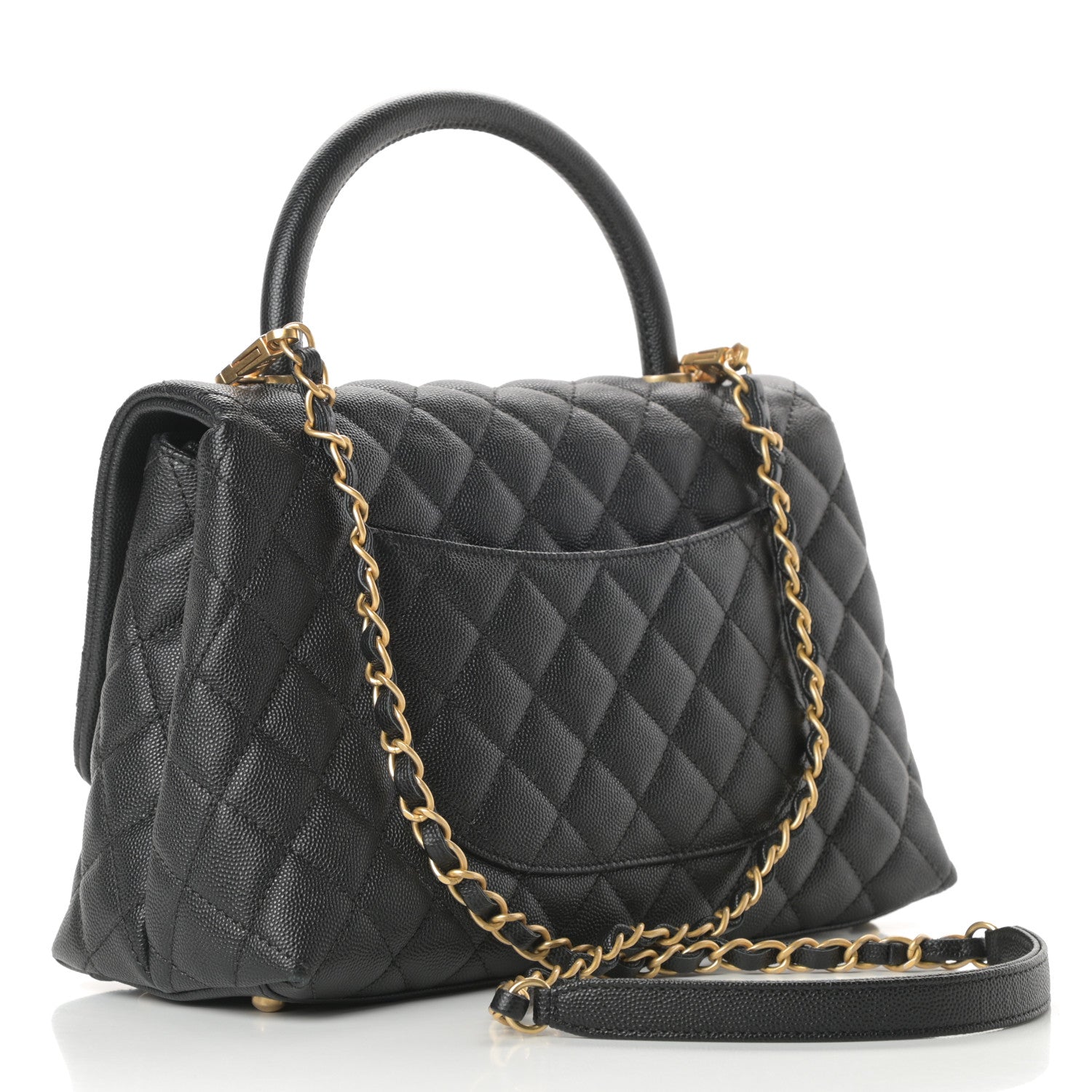 Chanel Caviar Quilted Small Coco Handle Flap Black 3 of 13