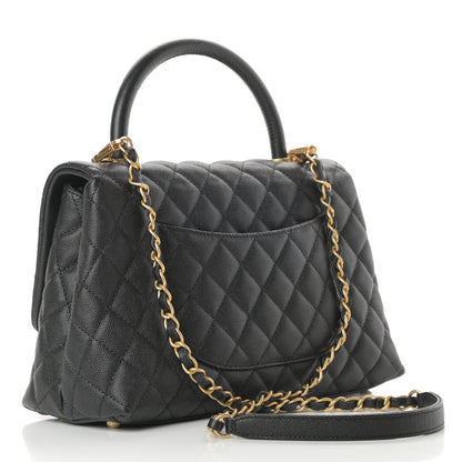 Chanel Caviar Quilted Small Coco Handle Flap Black 3 of 13
