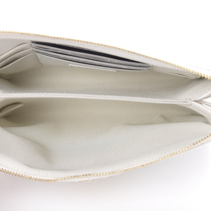 Chanel Shiny Goatskin Quilted 19 Small Pouch With Handle White 5 of 8