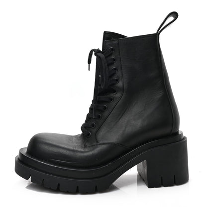 Bottega Veneta Calfskin The Lug Lace Up 30/70mm Ankle Boots 37 Black 1 of 6