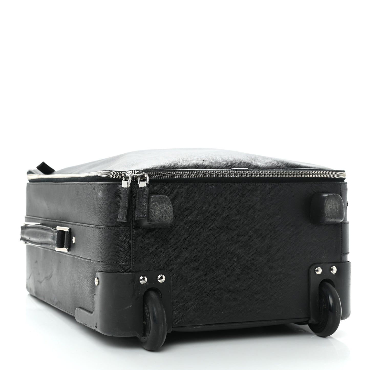 Saffiano Travel Trolley Luggage Black