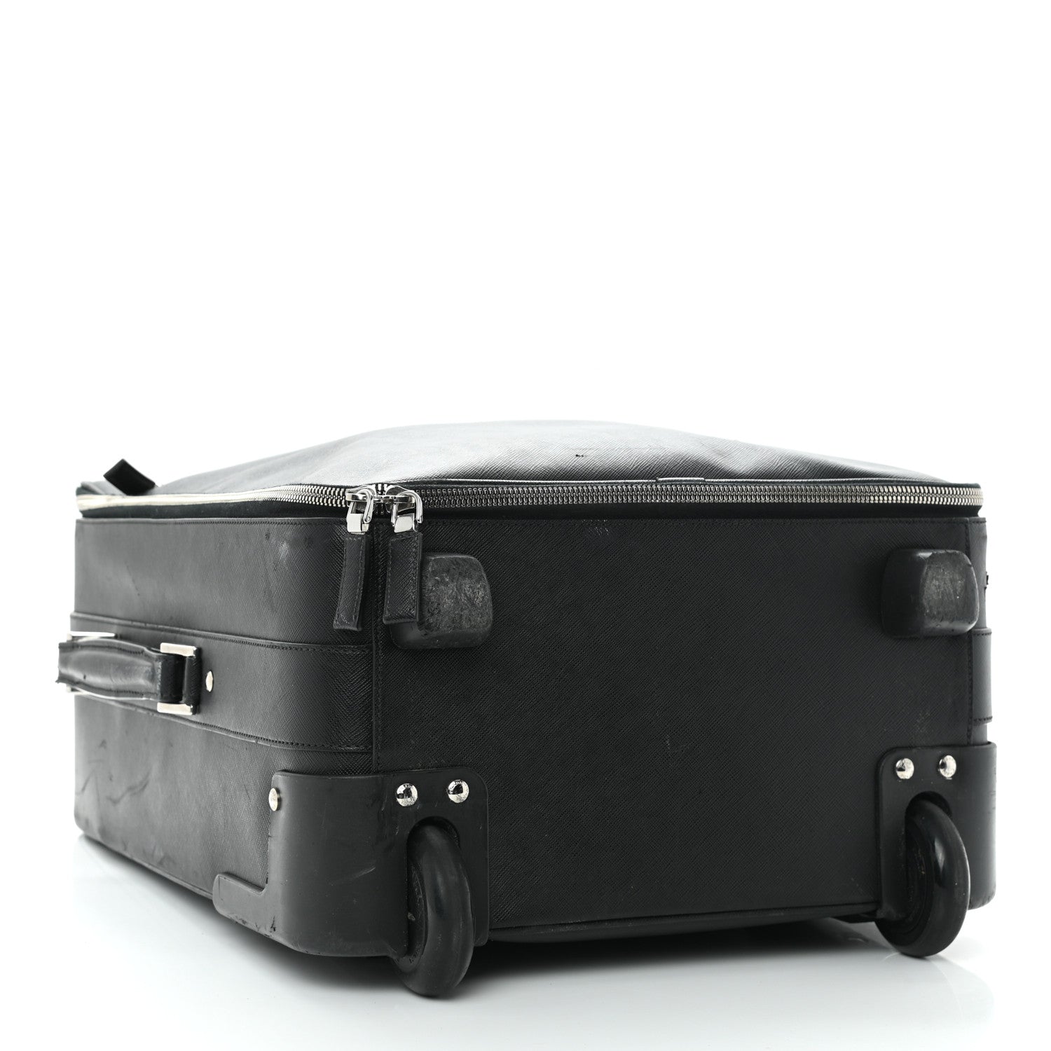 Prada Saffiano Travel Trolley Luggage Black 3 of 16