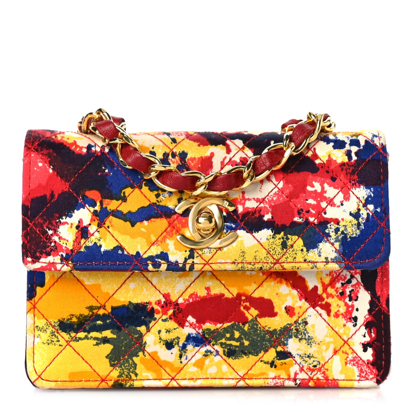 Satin Printed Watercolor Micro Flap Multicolor