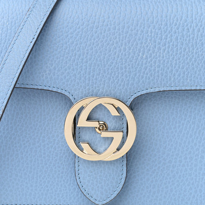 Gucci Dollar Calfskin Small Interlocking G Shoulder Bag Mineral Blue 8 of 12