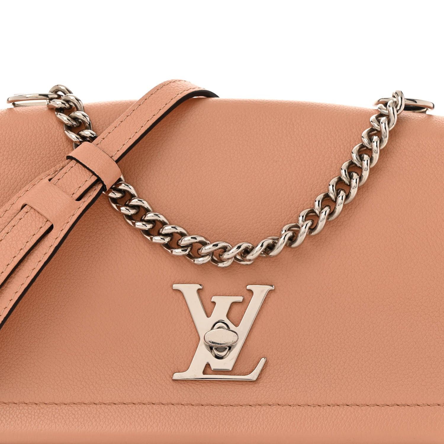 Louis Vuitton Soft Calfskin Lockme II Chain Bag BB Rose Poudre 7 of 14