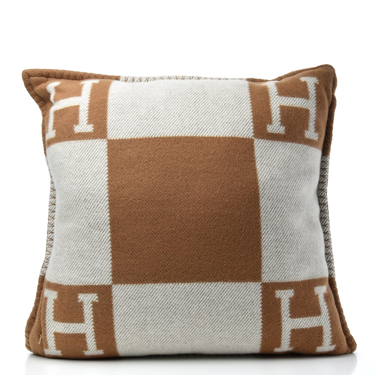 Wool Cashmere Avalon Pillow PM Ecru Camel