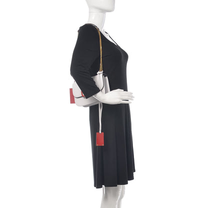 Valentino Garavani Smooth Calfskin Small VLock Shoulder Bag Bianco Ottico Rouge Pur 2 of 9