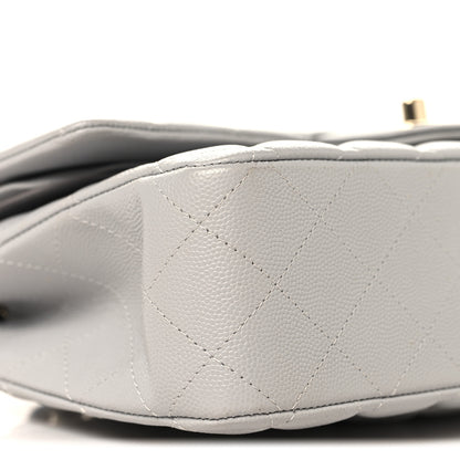 Chanel Caviar Quilted Medium Double Flap Grey 9 of 10