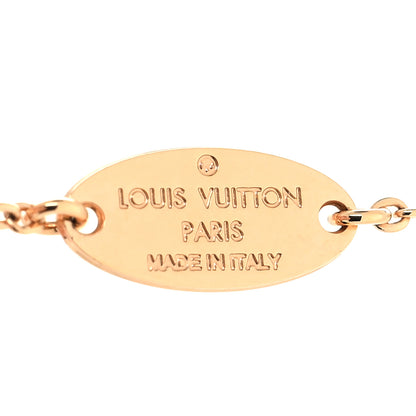 Louis Vuitton Nanogram Name Tag Necklace Pink Gold 6 of 6
