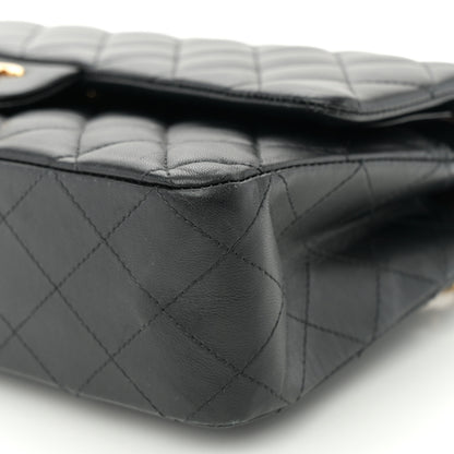Chanel Lambskin Quilted Medium Double Flap Black 10 of 12