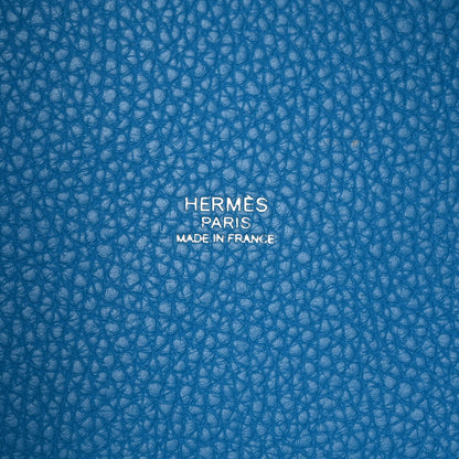 Hermes Taurillon Clemence Picotin Lock 18 PM Bleu Frida 6 of 10