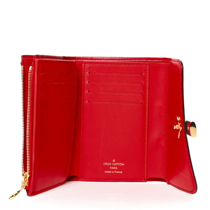 Louis Vuitton Monogram Flower Lock Compact Wallet Coquelicot 5 of 8