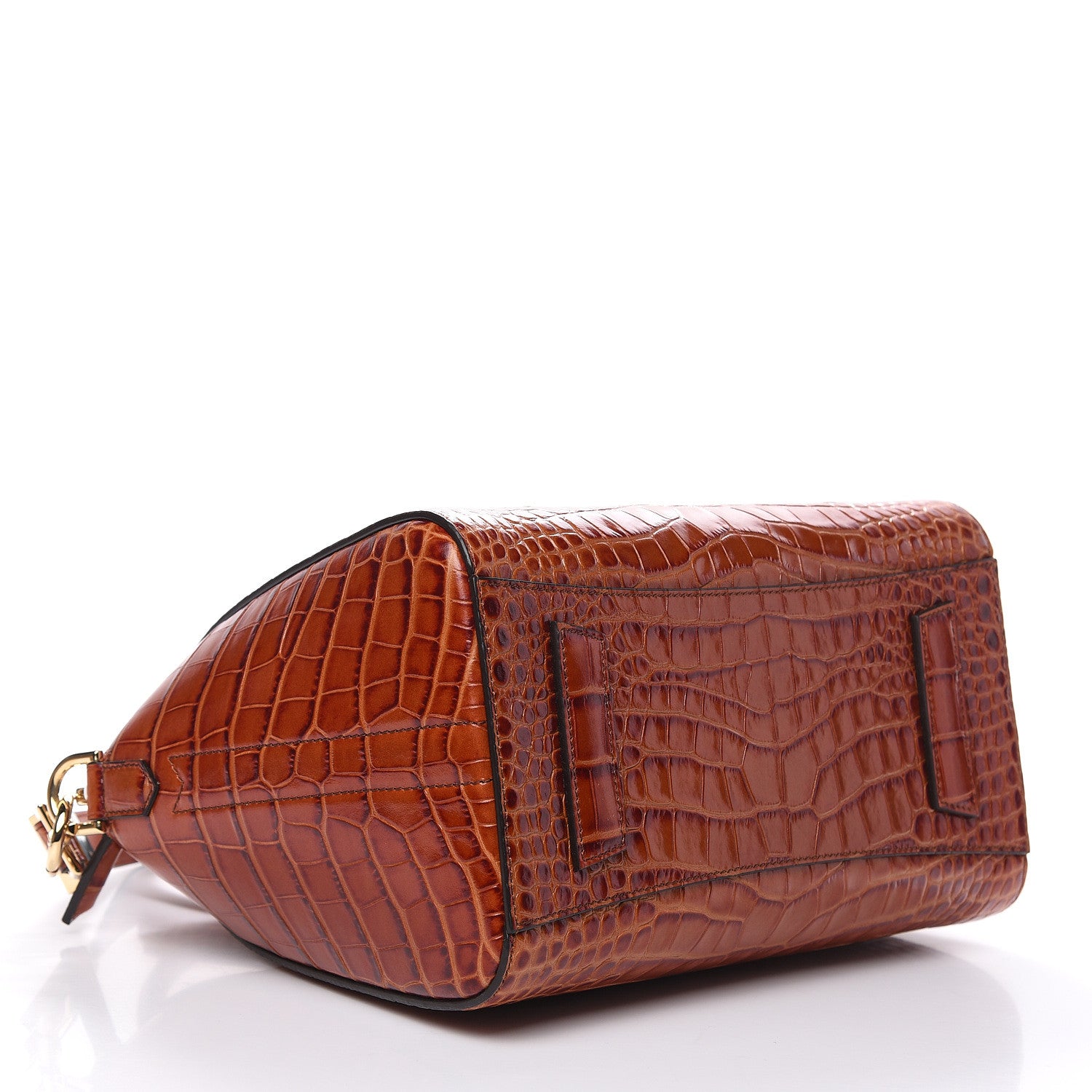 Givenchy Calfskin Crocodile Embossed Small Antigona Cognac 4 of 10
