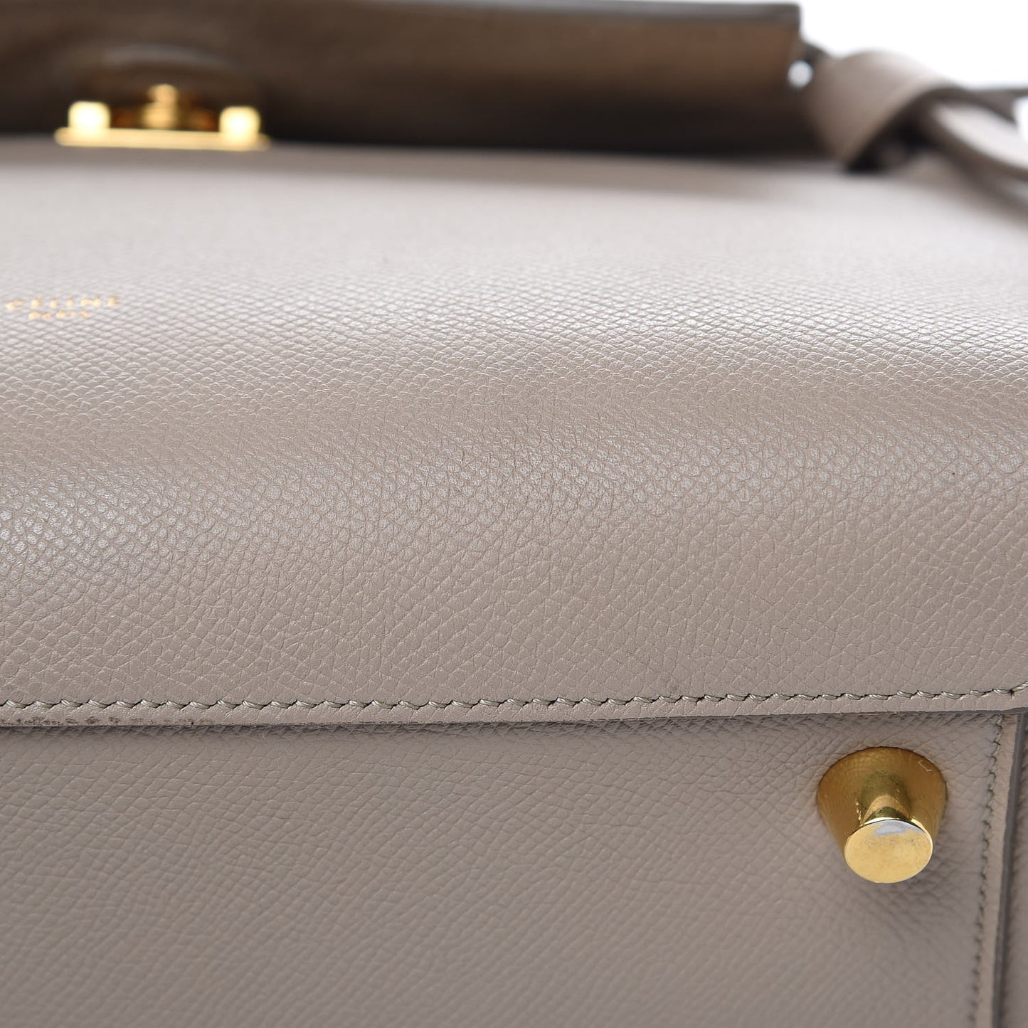 Grained Calfskin Mini Belt Bag Light Taupe