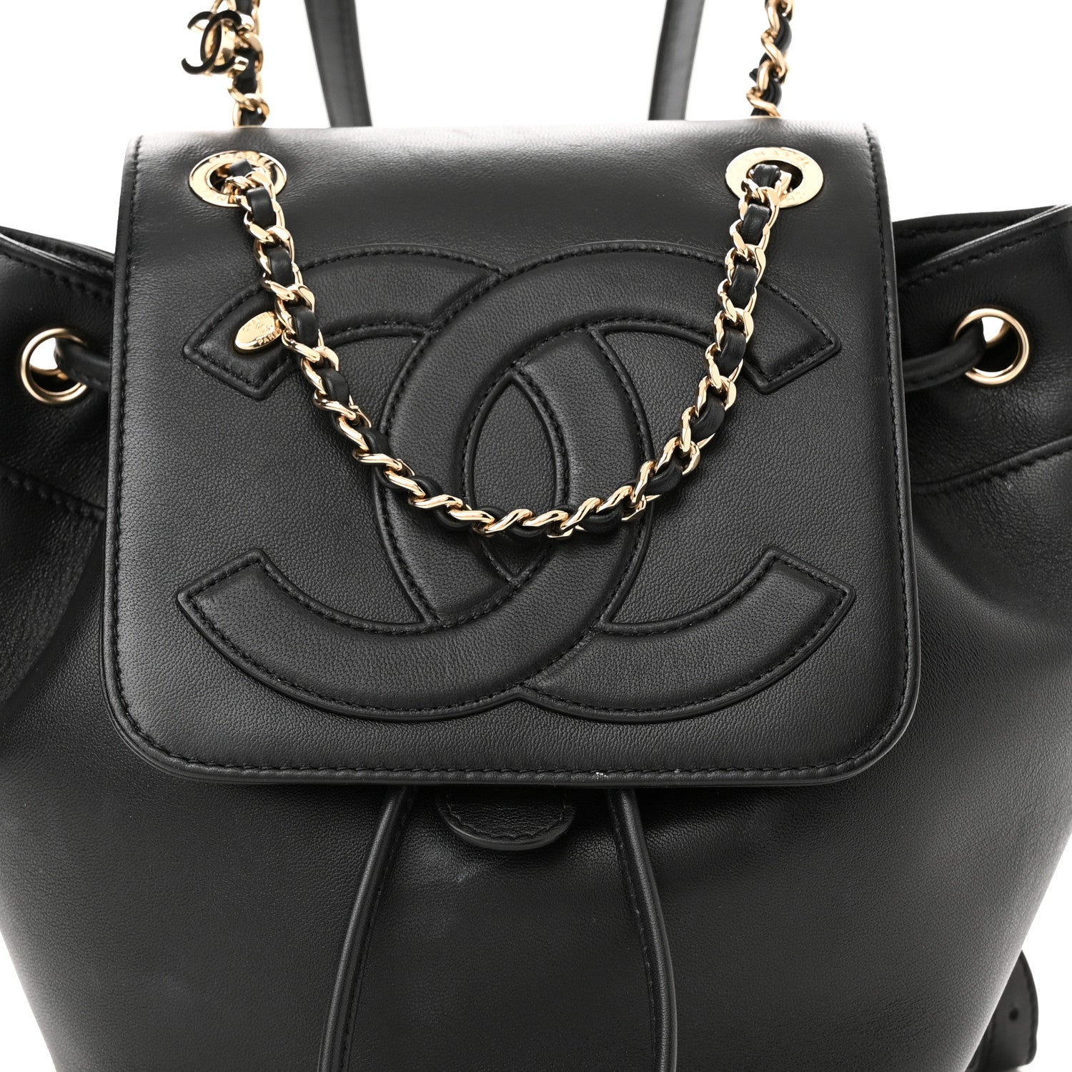 Chanel Lambskin CC Mania Backpack Black 8 of 10