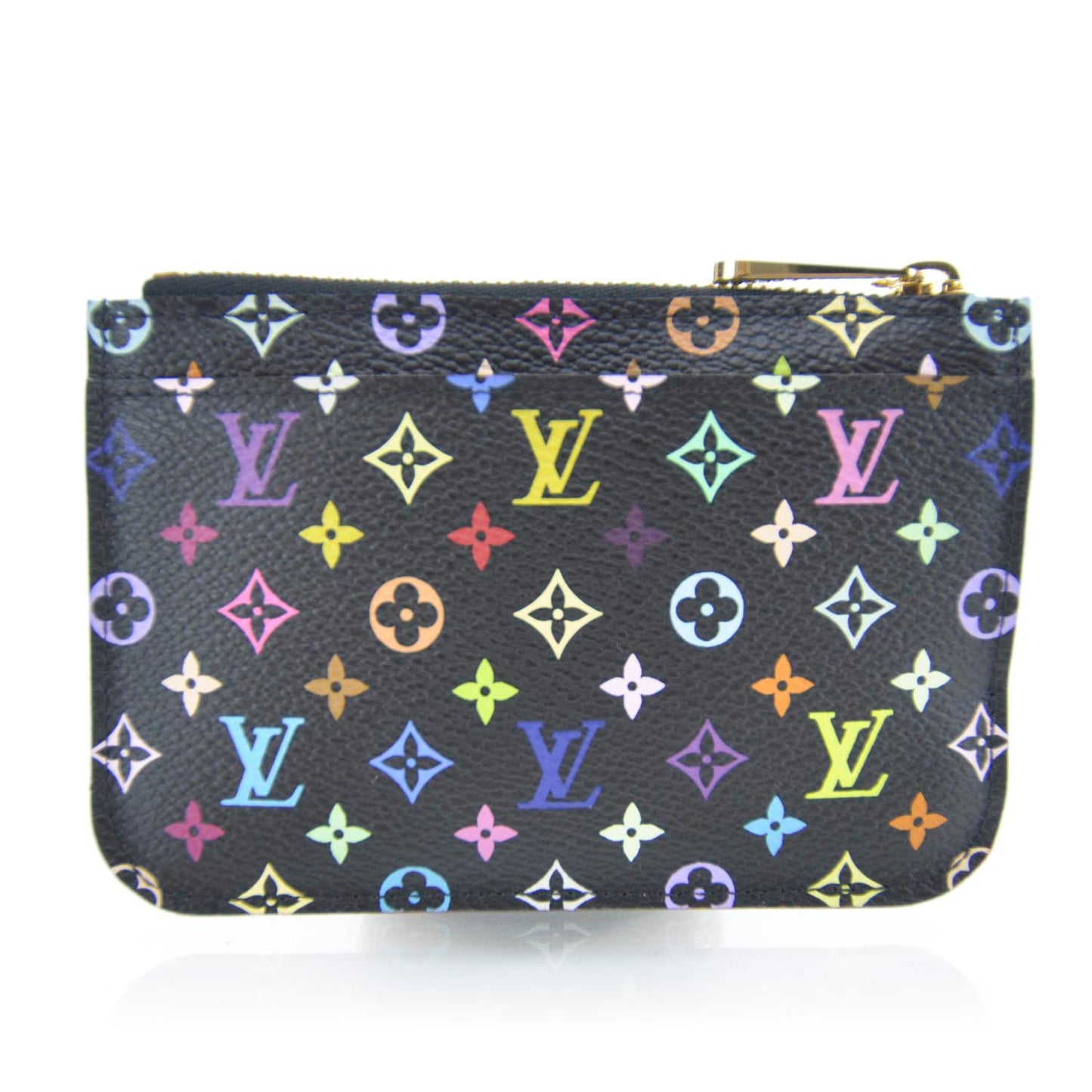 Monogram Multicolor Key Pouch Black Violet