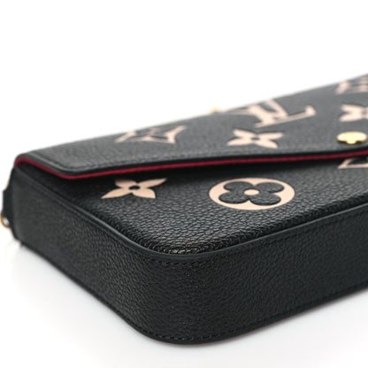 Louis Vuitton Empreinte Monogram Giant Felicie Pochette Black Beige 9 of 10