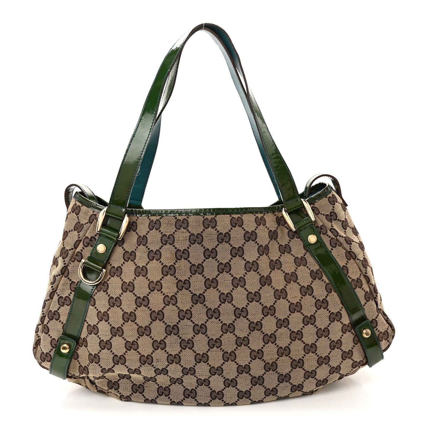Monogram Patent Medium Abbey Shoulder Bag Blue