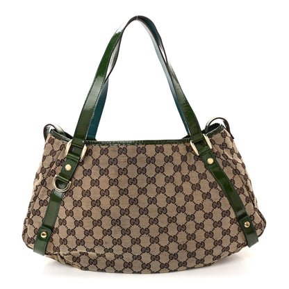 Gucci Monogram Patent Medium Abbey Shoulder Bag Blue 1 of 13