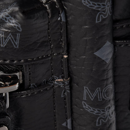 MCM Visetos Small Side Stud Stark Backpack Black 10 of 11