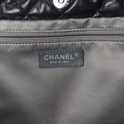 Chanel Lambskin Quilted Week End on Mars Tote Black 6 of 10
