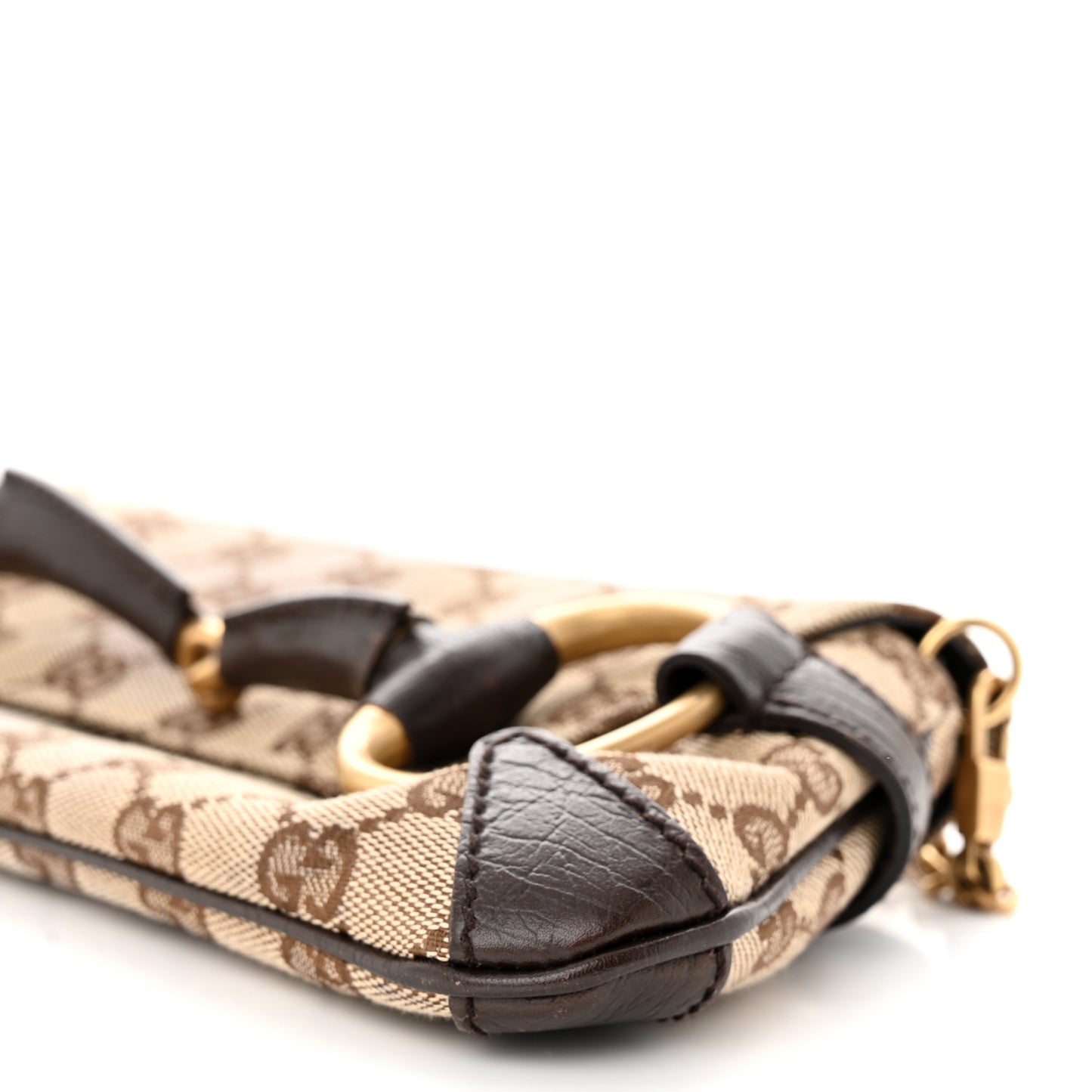 Monogram Horsebit Clutch Dark Brown